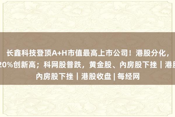 长鑫科技登顶A+H市值最高上市公司！港股分化，联想集团暴涨20%创新高；科网股普跌，黄金股、內房股下挫｜港股收盘 | 每经网