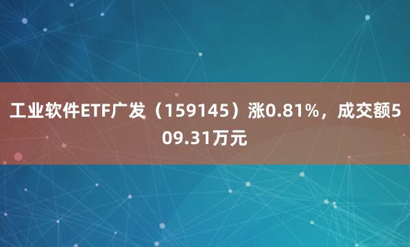 工业软件ETF广发（159145）涨0.81%，成交额509.31万元