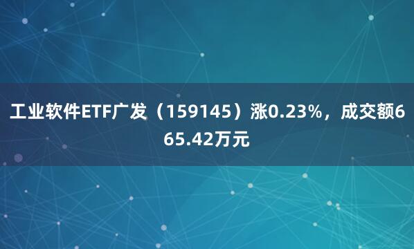 工业软件ETF广发（159145）涨0.23%，成交额665.42万元