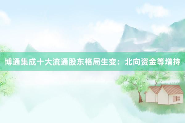博通集成十大流通股东格局生变：北向资金等增持