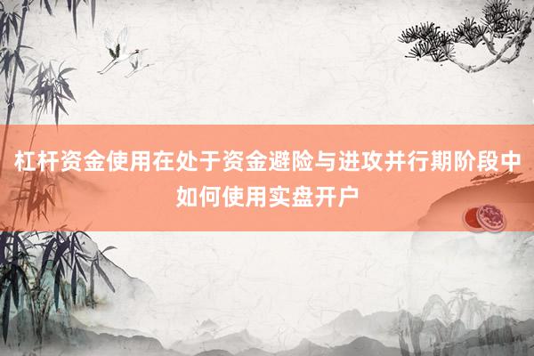 杠杆资金使用在处于资金避险与进攻并行期阶段中如何使用实盘开户