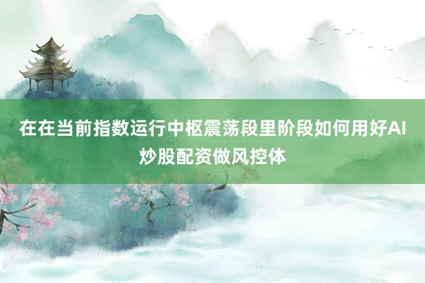 在在当前指数运行中枢震荡段里阶段如何用好AI炒股配资做风控体