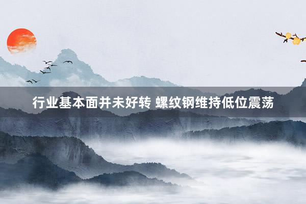 行业基本面并未好转 螺纹钢维持低位震荡