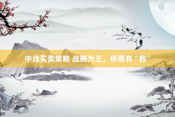 中线买卖策略 战略为王，侨银有“数”