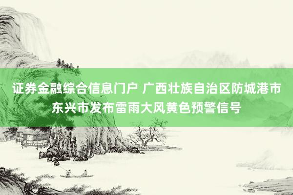证券金融综合信息门户 广西壮族自治区防城港市东兴市发布雷雨大风黄色预警信号