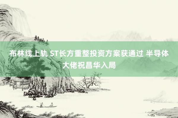 布林线上轨 ST长方重整投资方案获通过 半导体大佬祝昌华入局