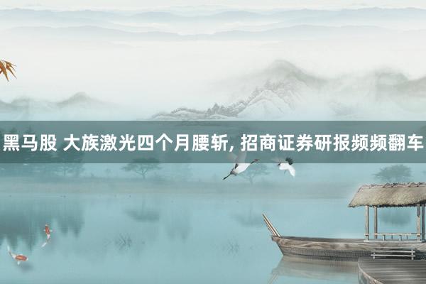 黑马股 大族激光四个月腰斩, 招商证券研报频频翻车